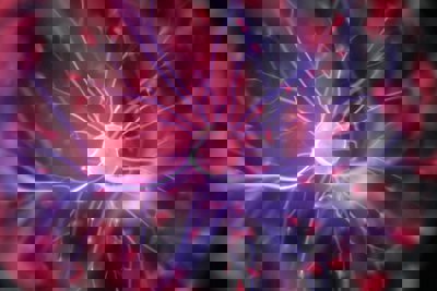 Purple and pink plasma ball