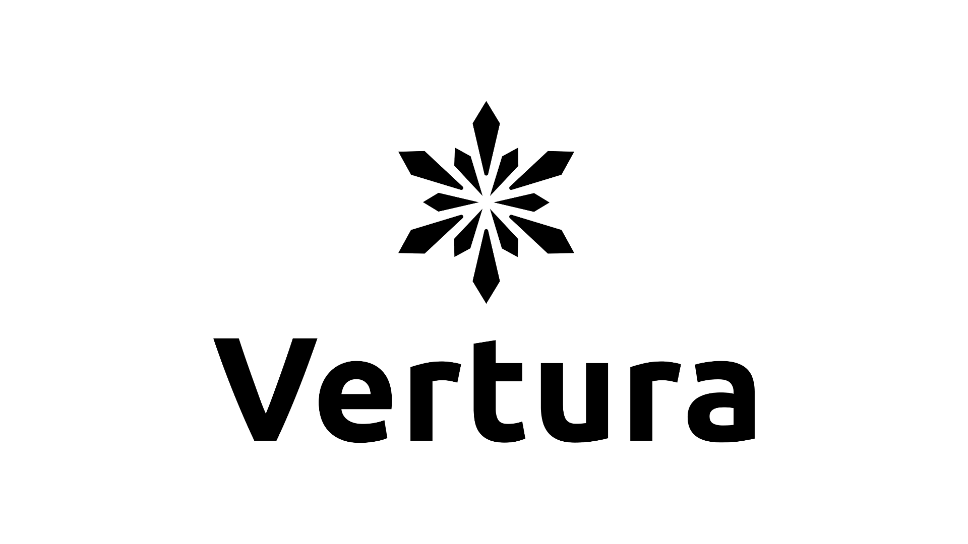 Black and white logo with star in centre.