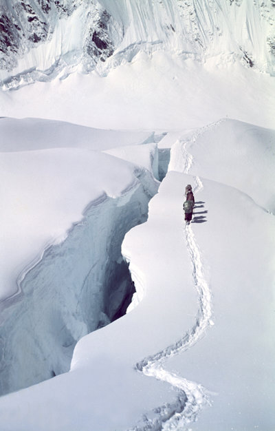 The Western Cwm Party on the Khumbu Glacier, Mount Everest expedition 1953.