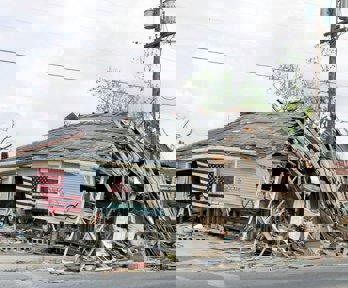 Barber sho destroyed by hurricane Katrina