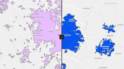 Screenshot of open geography portal with map of Birmingham.