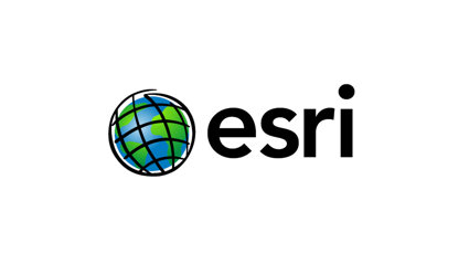 Esri logo showing a drawing of a globe and the word 'esri'.