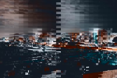 Buildings at nighttime 