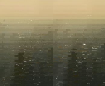 Smog over a city