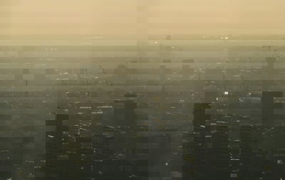 Smog over a city