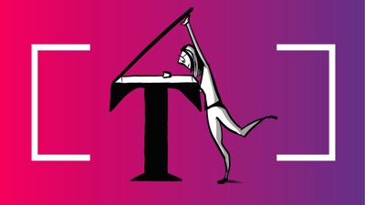 Times Events logo against pink and purple gradient background.