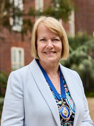 Portrait of Society President, Professor Dame Jane Francis