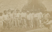 An early photographic image showing a group of men