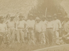 An early photographic image showing a group of men