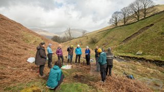 A group in the Cumbrian hills.
