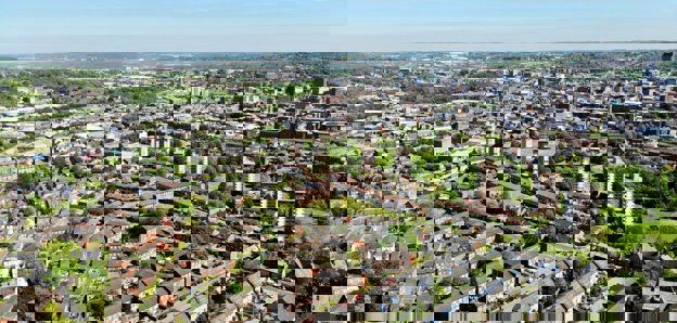 Sheffield skyline of housing