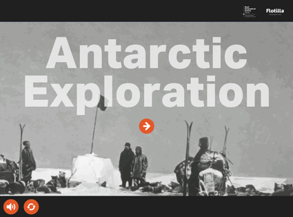 Antarctic exploration interactive screenshot