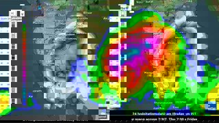 Choropleth map of rainfall for Thursday 25 November