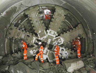 One of the giant bore blades for the crossrail tunnel