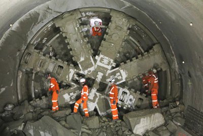 One of the giant bore blades for the crossrail tunnel