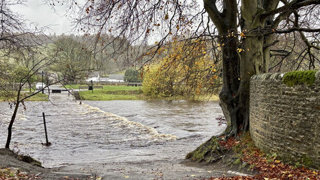 Flooding due to Storm Claudia.