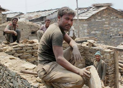 Men on a building site
