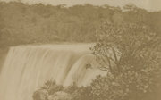 An early photographic image of a waterfall