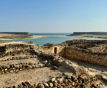 Ancient port With stone walls and sea