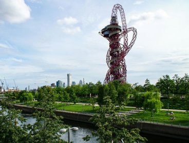 View of Olympic Park in London.