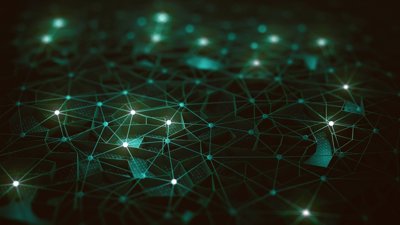 Artificial Intelligence (AI) neural network imagery. 