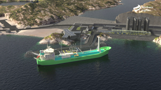 Figure 2 an illustration of a Northern Lights vessel transferring CO₂ to a receiving terminal