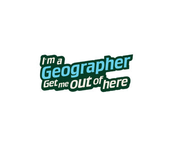 I'm a geographer, get me out of here logo.