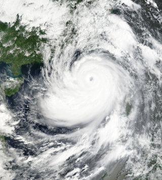 Satellite image of Typhoon Ragasa.