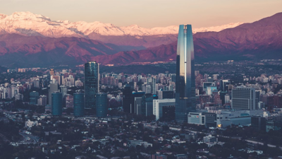 City skyline in Chile