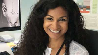 Potrait photo of Anjali Goswami in lab.