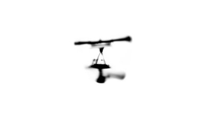 Artwork of telescope in black and white by Kristina Chan.